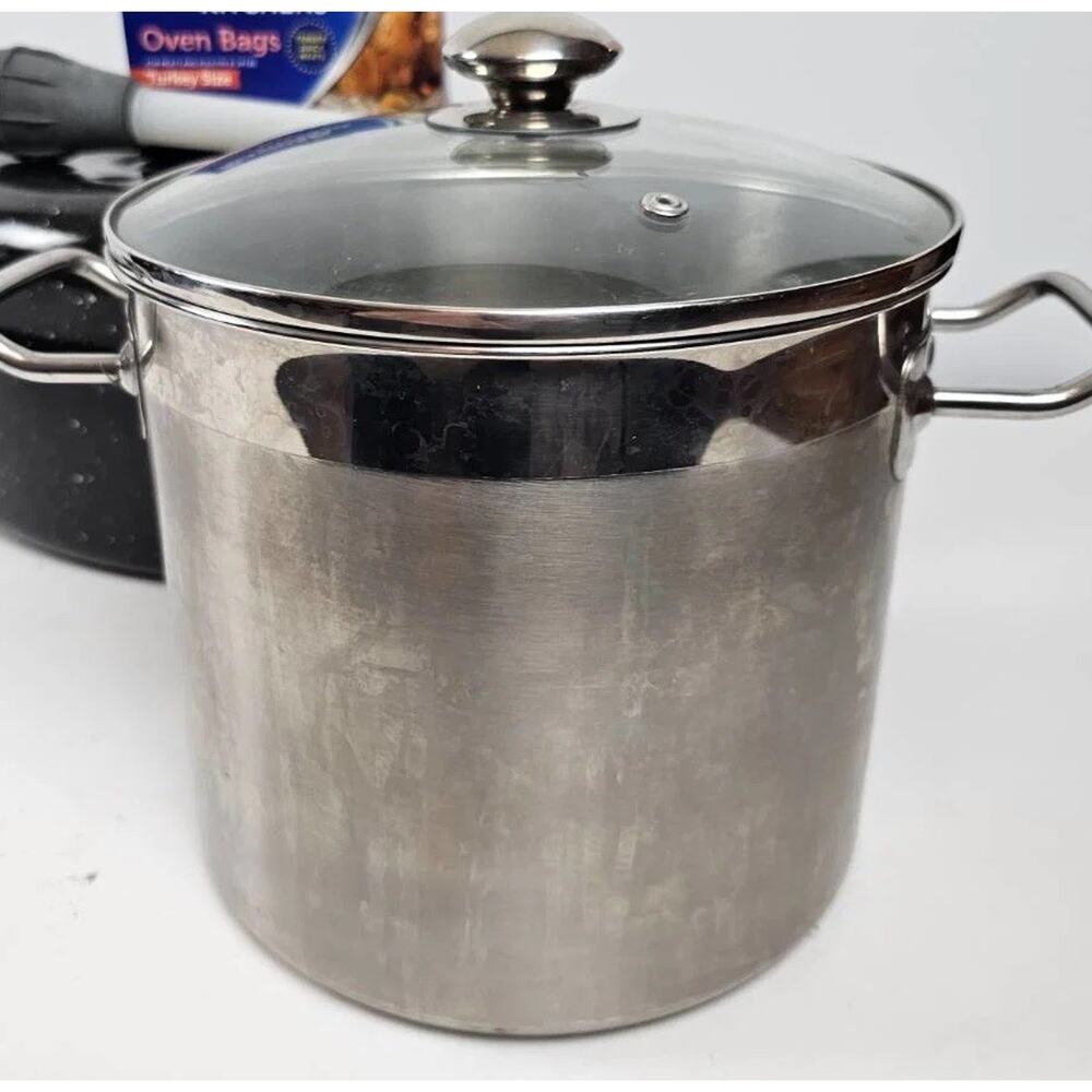 Stainless Steel Super Stock Pot & Glass Lid